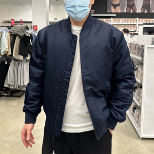 Calvin Klein/CK 男士秋冬新款商务休闲百搭棒球领飞行员棉衣夹克