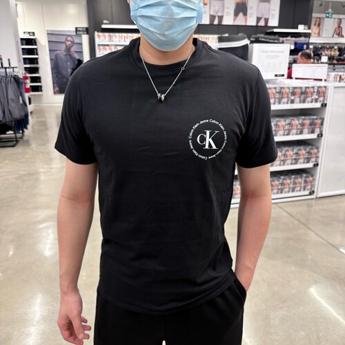 CK休闲简约LOGO印花纯棉短袖T恤
