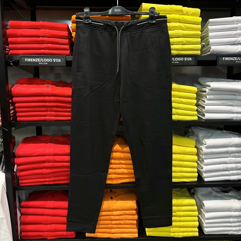 HugoBoss纯色百搭束脚卫裤长裤