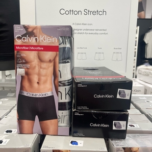 平角褲 4條盒裝 四角褲 舒適速干透氣彈力 男士 Klein Calvin 內褲