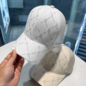 R字母水钻棒球帽女遮阳防晒太阳帽透气网鸭舌帽 时尚 2023夏季 新款