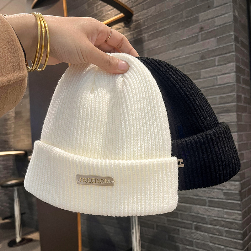 针织帽秋冬保暖加厚显脸小情侣