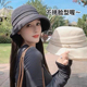 百搭太阳帽 皱褶遮阳防晒帽卷边盆帽显脸小帽子女时尚 夏季 休闲大版