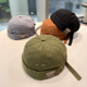 日系嘻哈软顶雅痞帽女韩版 瓜皮帽男潮流 大头围绿色地主帽春夏薄款