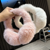 可爱毛绒绒保暖耳罩女冬季 2025新款 纯色骑车耳暖防风防寒耳捂耳套