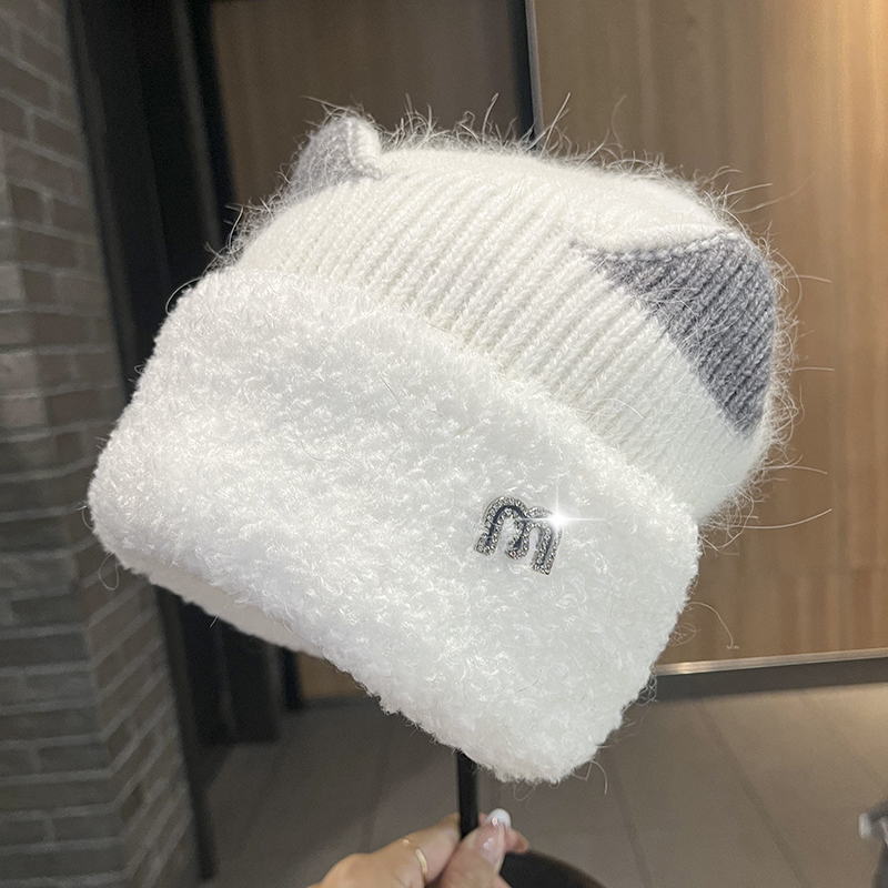 毛线帽可爱冬加厚保暖