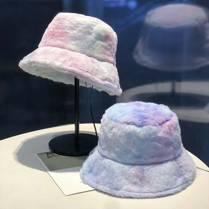 ins女百搭潮渔夫帽彩色盆帽帽子