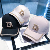 新款 防晒显脸小网红水钻棒球帽子女夏季 鸭舌帽遮阳帽 春秋韩版 爆款