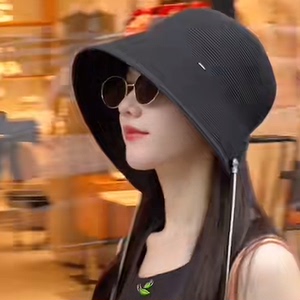 明星同款帽子流苏草帽女2026新款夏季出游遮阳防晒帽显脸小太阳帽