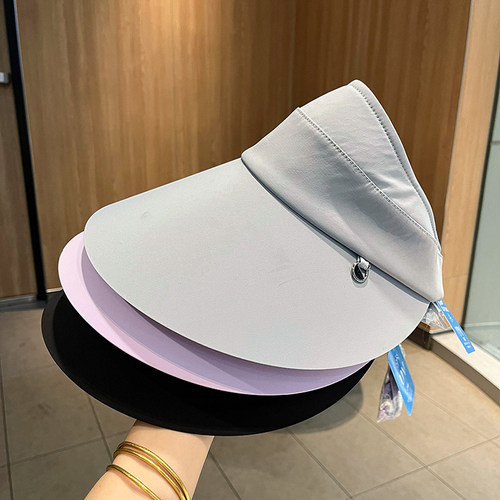 韩版简约时尚大檐速干冰丝空顶帽