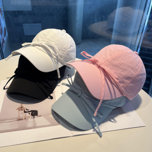夏季蝴蝶结速干棒球帽休闲百搭女