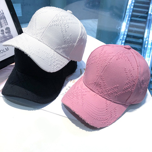 白色鸭舌帽女夏时尚百搭纯色棒球帽子女春秋季户外防晒学生遮阳帽