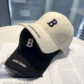 遮阳帽 夏季 棒球帽女2025新款 大头围显脸小字母刺绣宽檐鸭舌帽男款