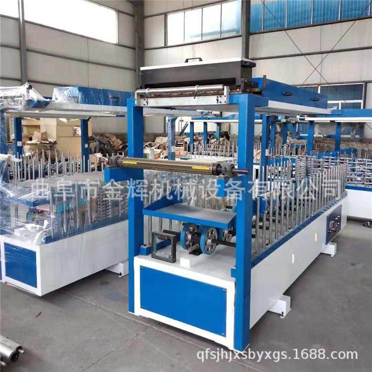 竹木纤维板包皮机 涂胶一体 木线条双工位包覆机