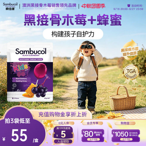 SAMBUCOL黑接骨木儿童棒棒糖免疫