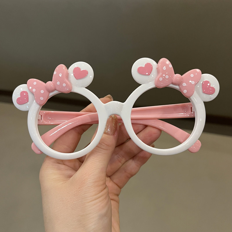 新款宝宝眼镜框卡通可爱女童无镜片眼镜架儿童时尚女孩装饰墨镜潮