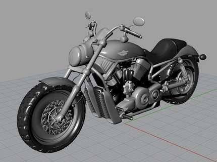 摩托车哈雷摩托犀牛3D模型C4D/3dmax/obj/su/maya