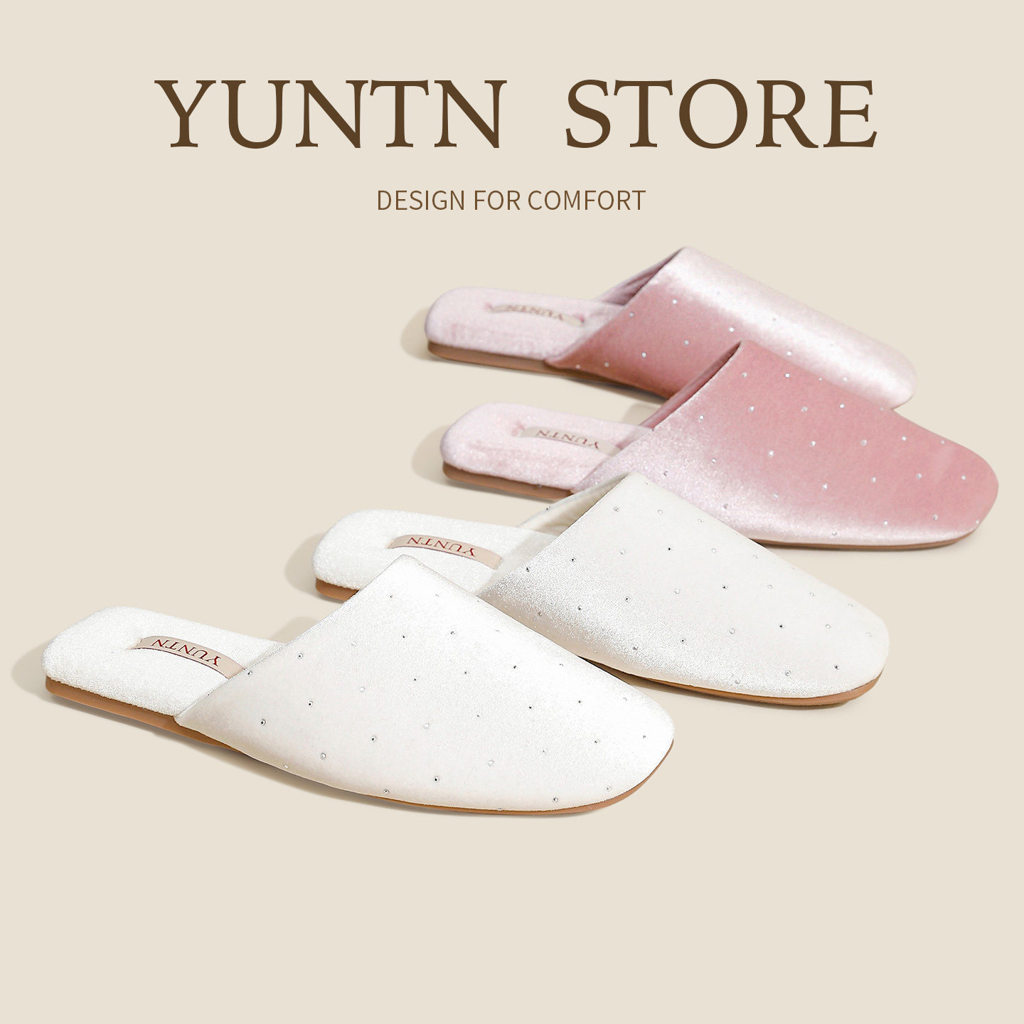 秋冬季闪闪星钻女士奢华质感丝绒棉拖鞋高级感亲肤防滑时尚居家鞋,居家布艺,居家棉拖/棉鞋,淘宝优惠券,粉丝福利购,淘宝优惠卷