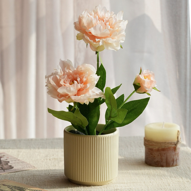 新牡丹花仿真花假花绢花客厅装饰餐桌摆设轻奢高端装饰花花艺摆件,家居饰品,仿真花/假花,淘宝优惠券,粉丝福利购,淘宝优惠卷