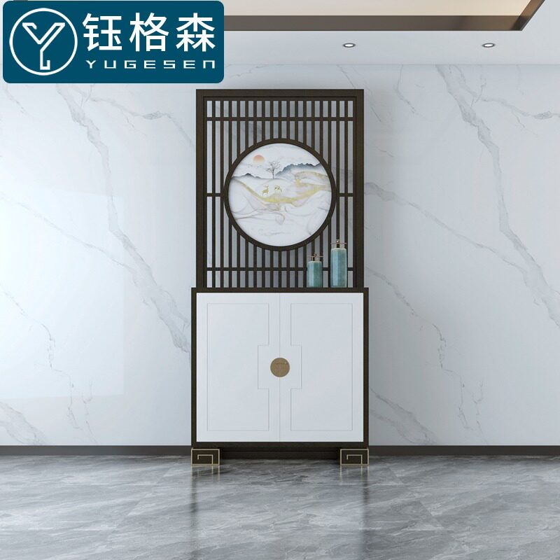 钰格森新中式隔断柜客厅鞋柜简约现代门厅柜屏风装饰置物架玄关柜