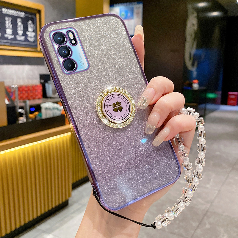 OPPOReno6闪粉水晶手链+支架