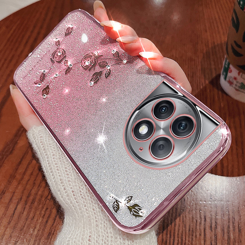 一加ACE2Pro渐变水钻玫瑰