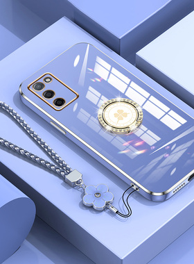适用于oppoA55手机壳oppo保护A55S硅胶全包防摔A56电镀软壳5G女时尚opopa新款pemm00潮5g创意指环支架