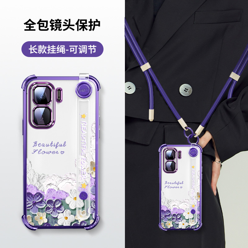 适用IQooNeo10手机壳iqooneo10pro保护套自带镜头膜全包ipoo透明爱酷neo10气囊防摔女软腕带挂绳por新款vivo