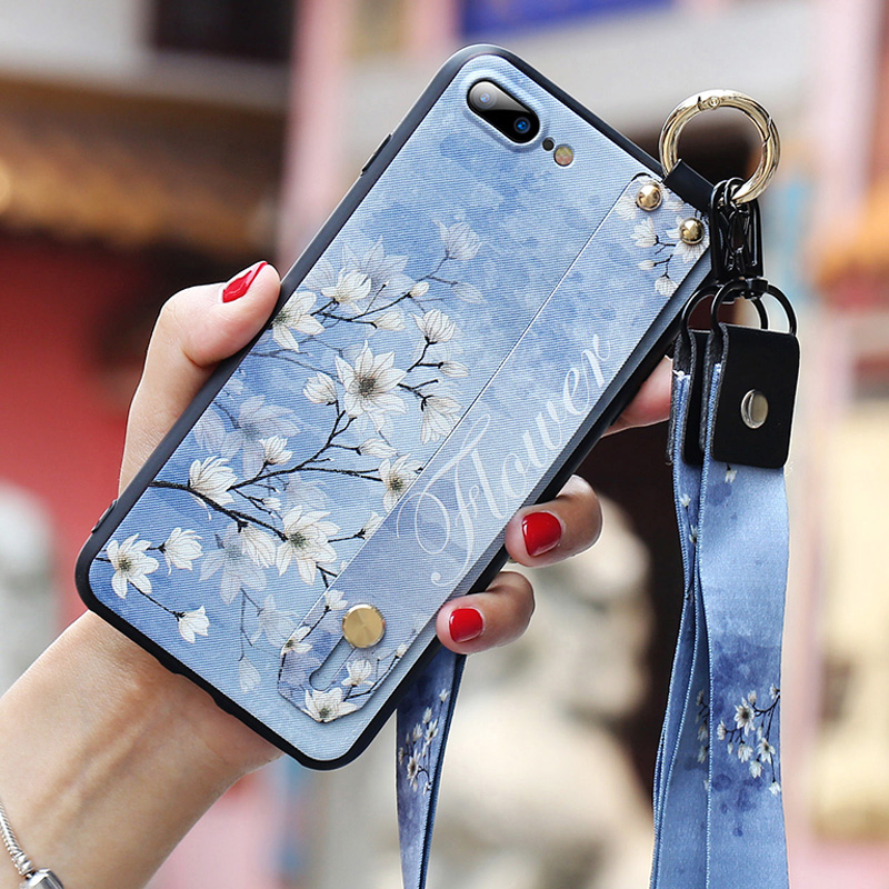 iphone新款樱花中国风腕带保护套