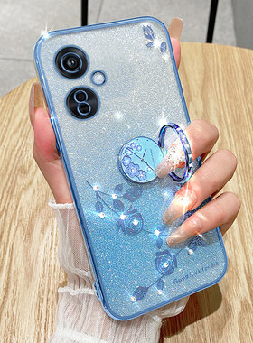 OPPOK11X手机壳闪粉玫瑰+支架