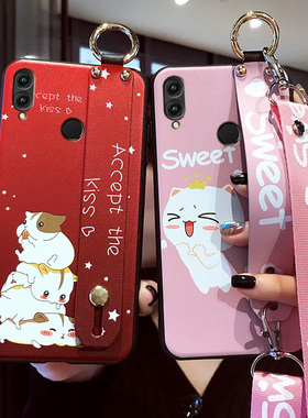 适用于红米note7pro手机壳红米8a硅胶note7保护套7a女软外壳磨砂红米redminote7pro腕带挂绳小米红米8可爱卡