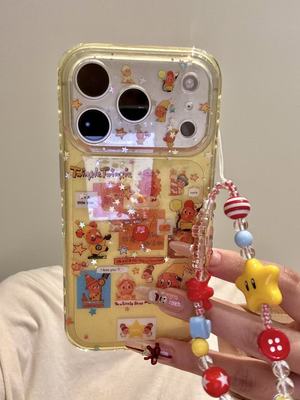 可爱闪粉透黄插图百变熏熏人适用于iphone17promax苹果16手机壳15 · 苹果15 单壳