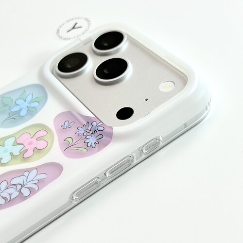 【精选优品】磨砂•ins风涂鸦彩色石头花花IMD双层手机壳适用于iPhone17promax