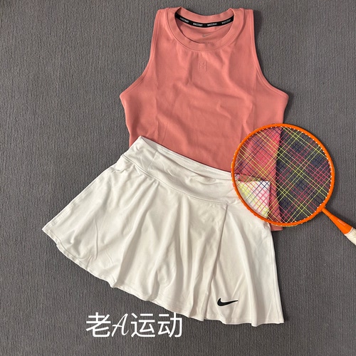 正品Nike/耐克 女子速干运动跑步训练羽毛球网球防走光短裙DH9553