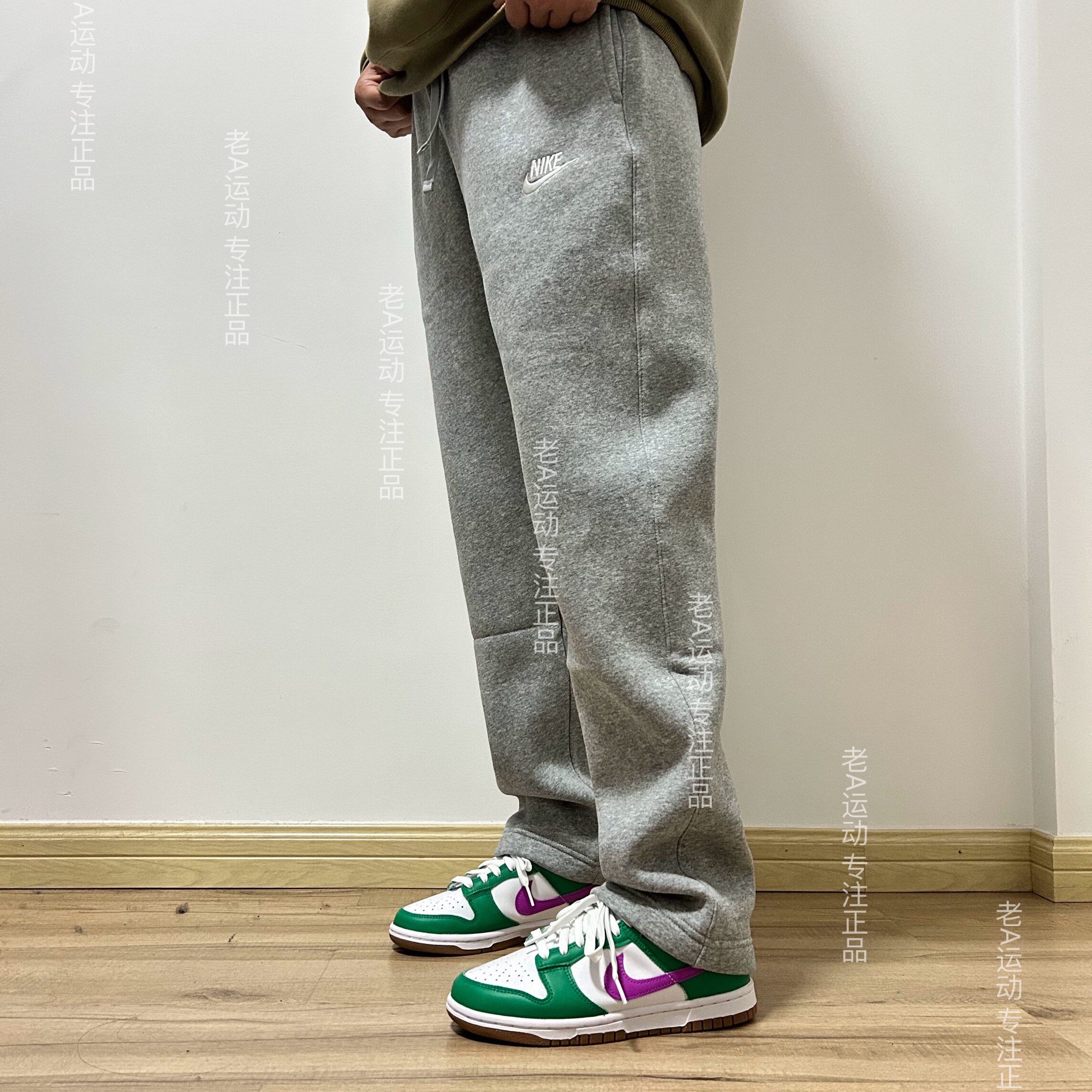 正品Nike耐克男子秋冬运动休闲加绒保暖直筒宽松针织长裤BV2708