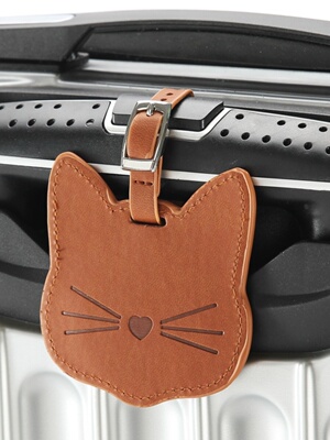 定制logoPU皮革行李牌旅行箱包吊牌飞机托运登机牌挂牌标签牌