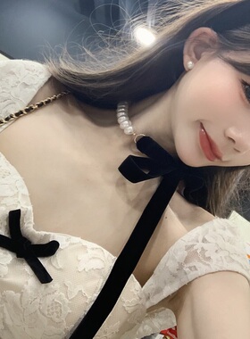 SISIJIANG珍珠丝绒项链