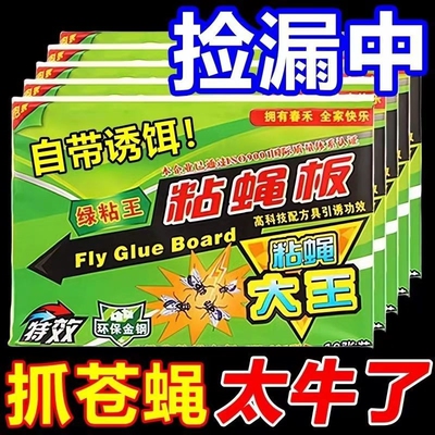 苍蝇消灭神器强力粘蝇纸粘蝇板家用灭蝇子捕捉克星飞虫果蝇蚊子贴