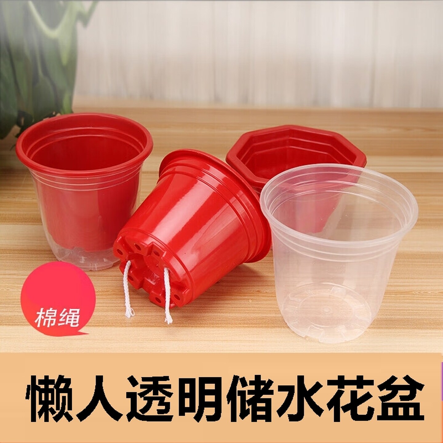 花盆外罩懒人花盆自动吸水白色塑料水培吊兰绿萝花盆家用透明储存