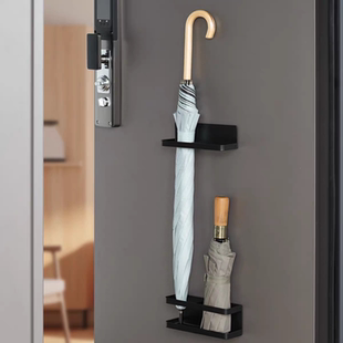 磁吸雨伞收纳架家用玄关门口放置架壁挂式放伞神器入户门后收纳盒