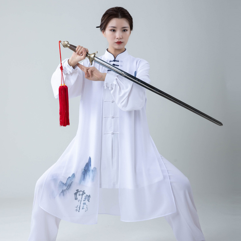 士套装太极服女2023年新款春秋季高端武术表演服装太极拳练功服男