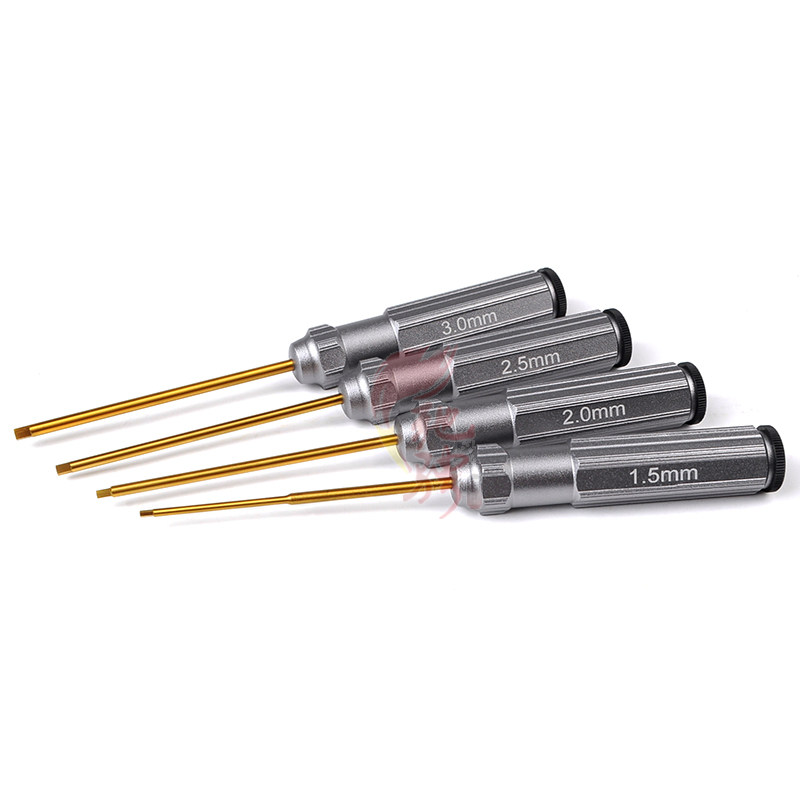 모델 도구|내부 육각 드라이버|고속 강철 티타늄 도금 H1.5|2.0|2.5|3.0MM 비트 세트