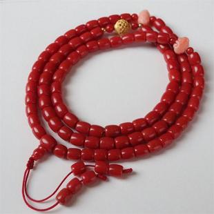 天然深牛血红珊瑚手链手串原色有机宝石阿卡沙丁牛血红科西嘉颂