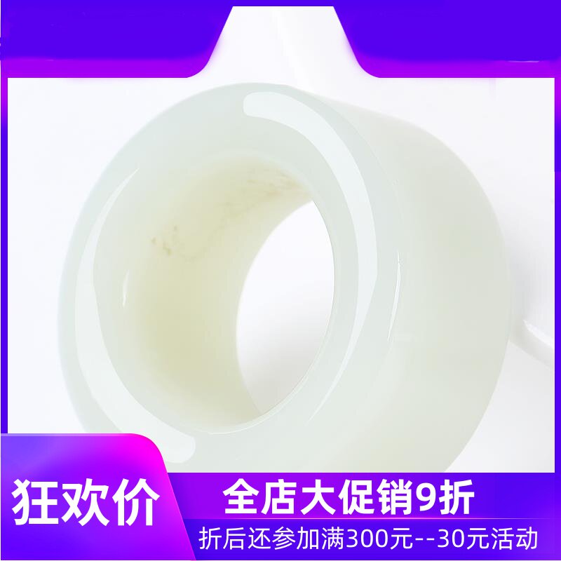 和田玉青白玉扳指男款素面指环天然玉石内径22mm含证书dcl