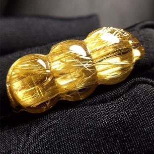 豆吊坠项链4.6g原矿顺发邮 天然水晶金发晶巴西板钛晶四季
