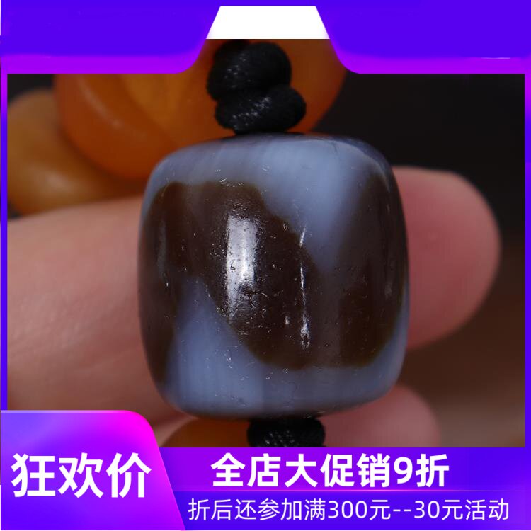 【原创臻品】藏传老蜜蜡手链 西藏天珠手串男女 收藏珠宝配饰qbt
