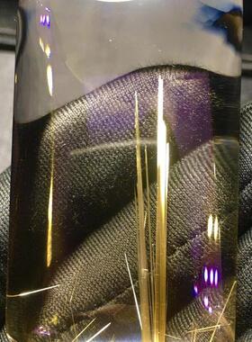 天然吊坠项链57.3克巴西金发晶钛晶板钛猫眼原矿顺发水晶礼物邮