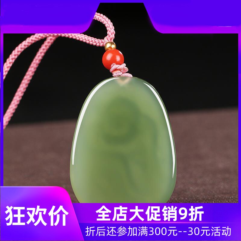 和田玉弥勒佛玉吊坠男女佛像佛公佛头项链天然玉石挂件玉佩mzr