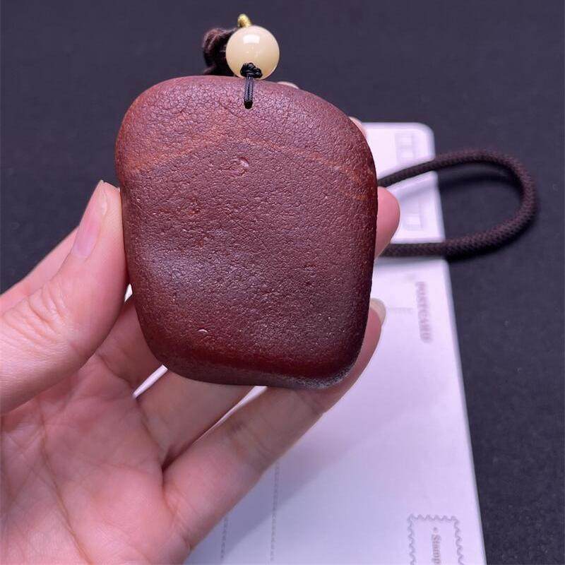 天然俄料原矿原石蜜蜡手把件60.7克皮纹细腻无优化无烤色琥珀秀
