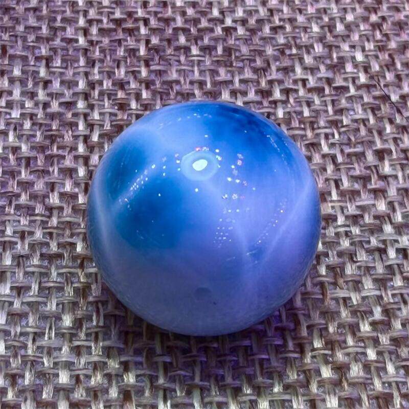 天然水晶多米尼海纹石单珠散珠diy19.5mm龟纹针钠钙石无优化